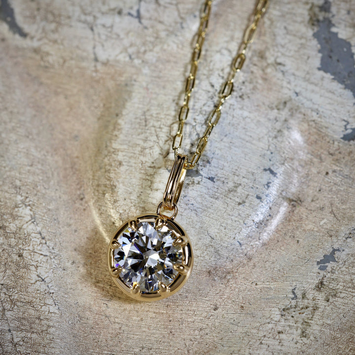 Georgian Pendant with Lab Grown Diamond