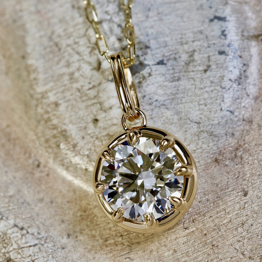 Georgian Pendant with Lab Grown Diamond