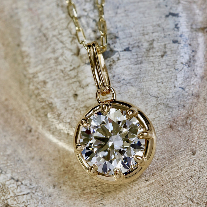 Georgian Pendant with Lab Grown Diamond
