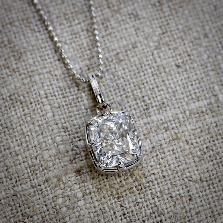 Georgian  Style Cushion Diamond Pendant