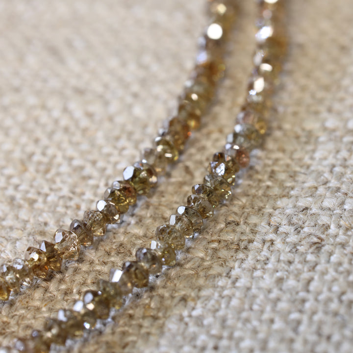 Brown Diamond Bead Necklace