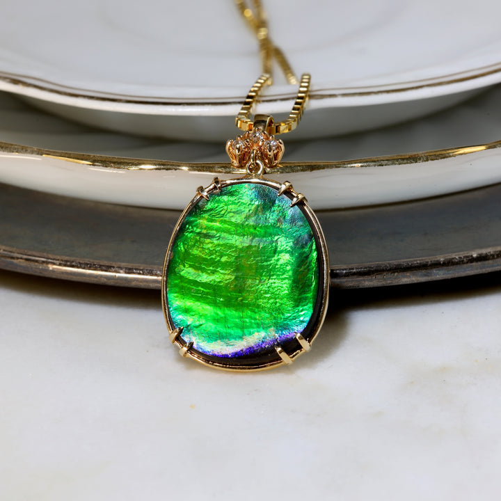 Green Ammonite Pendant