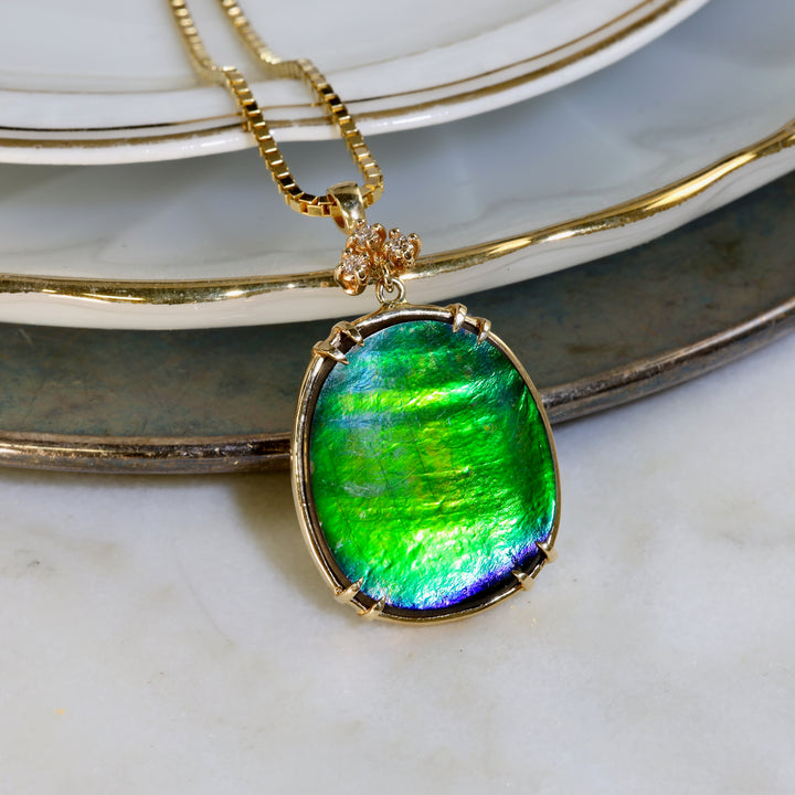 Green Ammonite Pendant