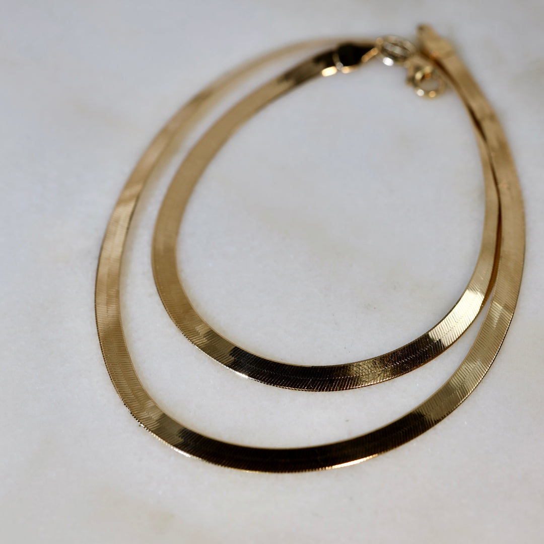 16" Herringbone Chain in 14K Yellow Gold