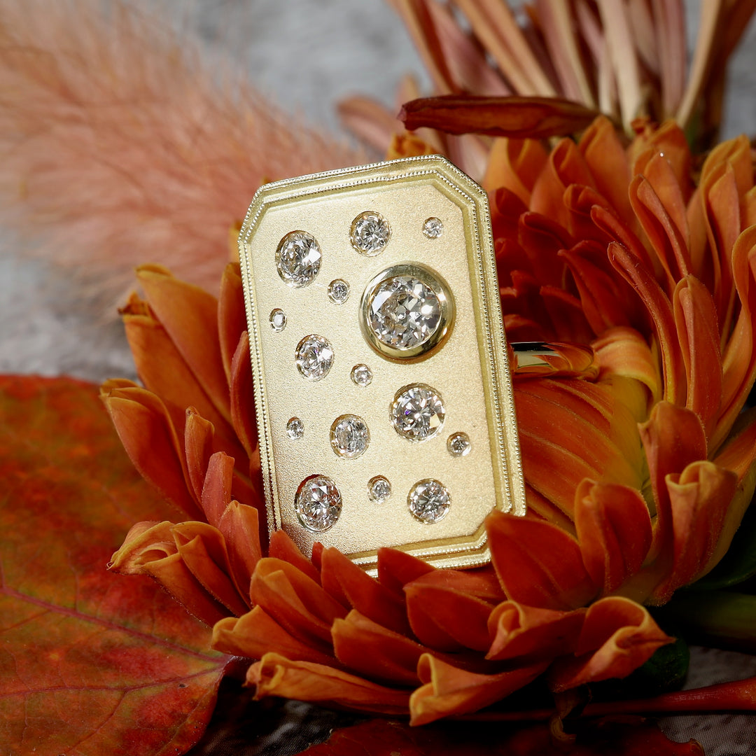 Yellow Gold Diamond Cocktail Ring
