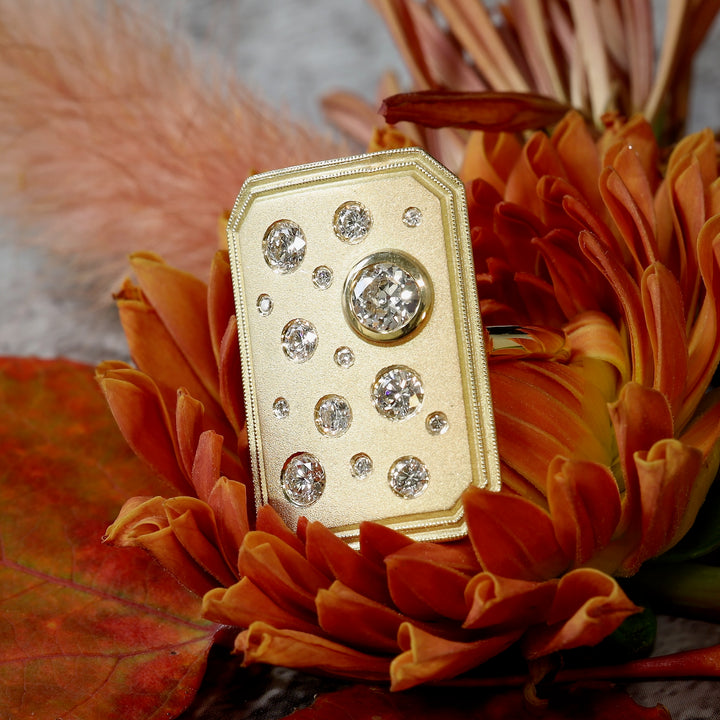 Yellow Gold Diamond Cocktail Ring