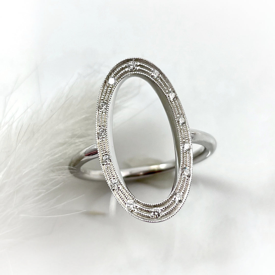 Oval Fashion Ring in White Gold-SOLD but available for special order