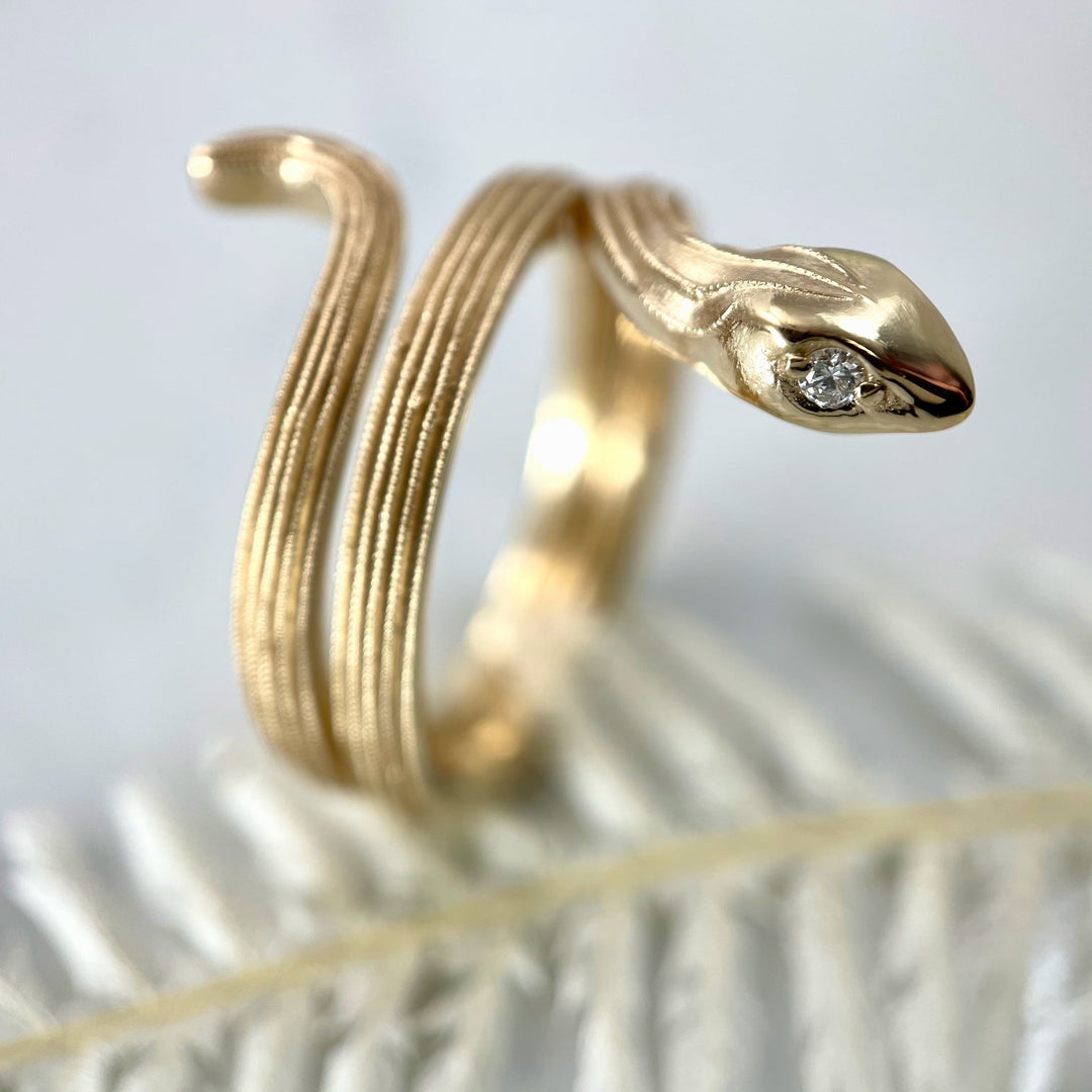 Yellow Gold Snake Ring- SOLD