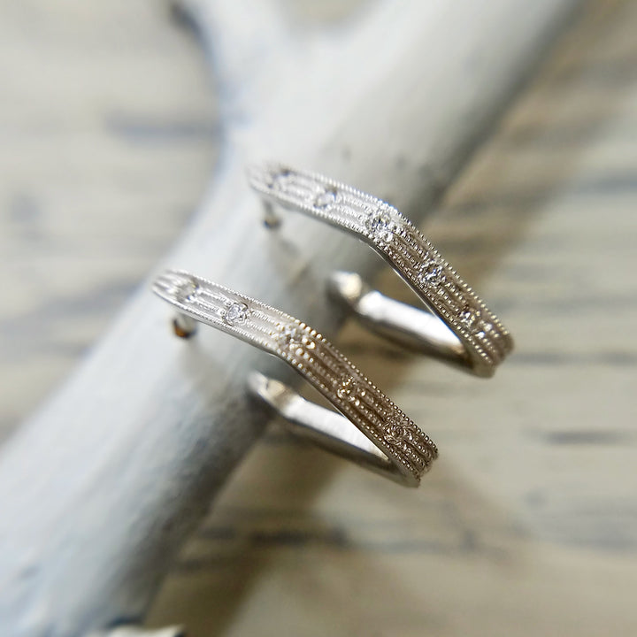 Geometric Hoop Stud Earrings-  Available for Special Order