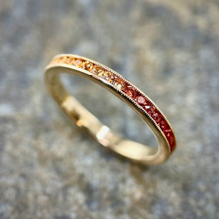 Ombre Sapphire Eternity Band, R110B  Size 6.5