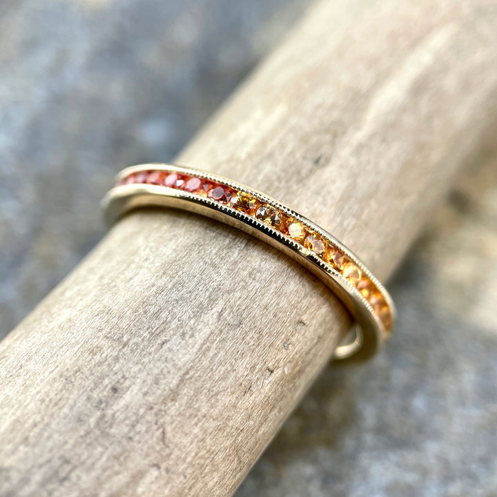 Ombre Sapphire Eternity Band, R110B  Size 6.5