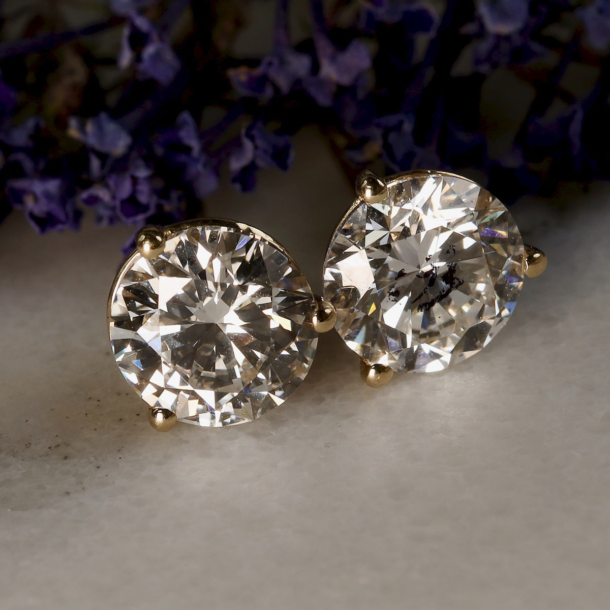 Lab Grown Diamond Stud Earrings in Yellow Gold image 0