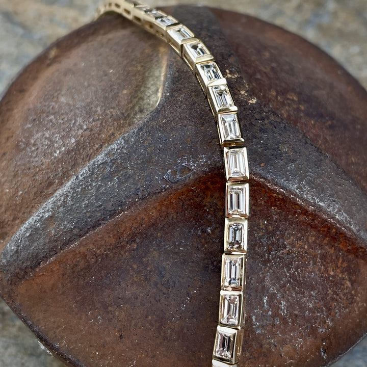 Baguette Diamond Bezel Bracelet