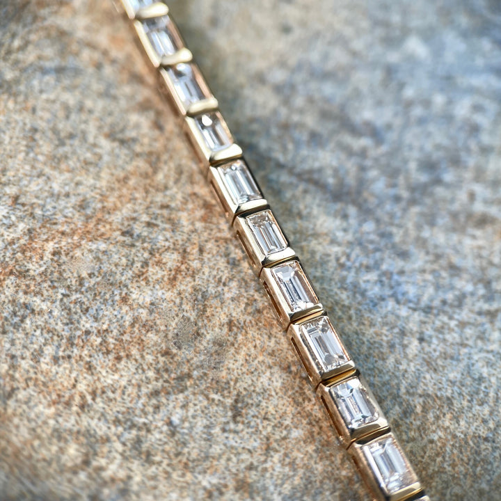 Baguette Diamond Bezel Bracelet