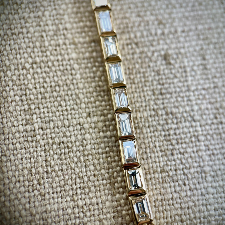 Baguette Diamond Bezel Bracelet