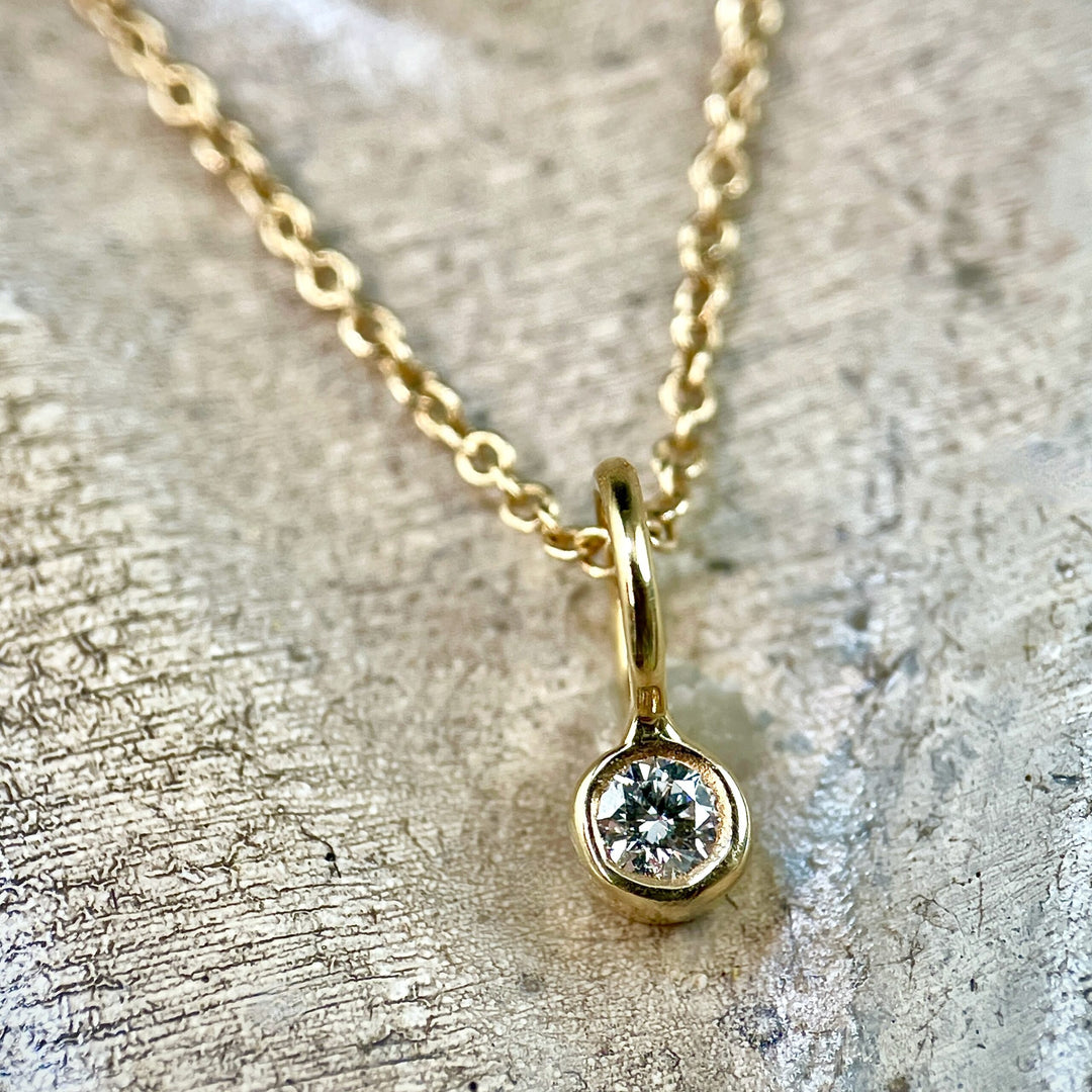 Diamond Bezel Pendant- Made to Order