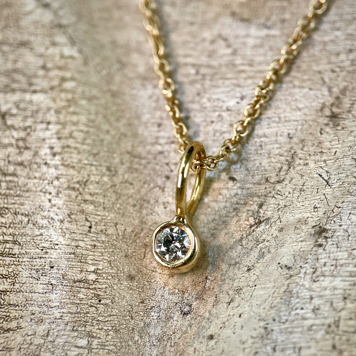 Diamond Bezel Pendant- Made to Order