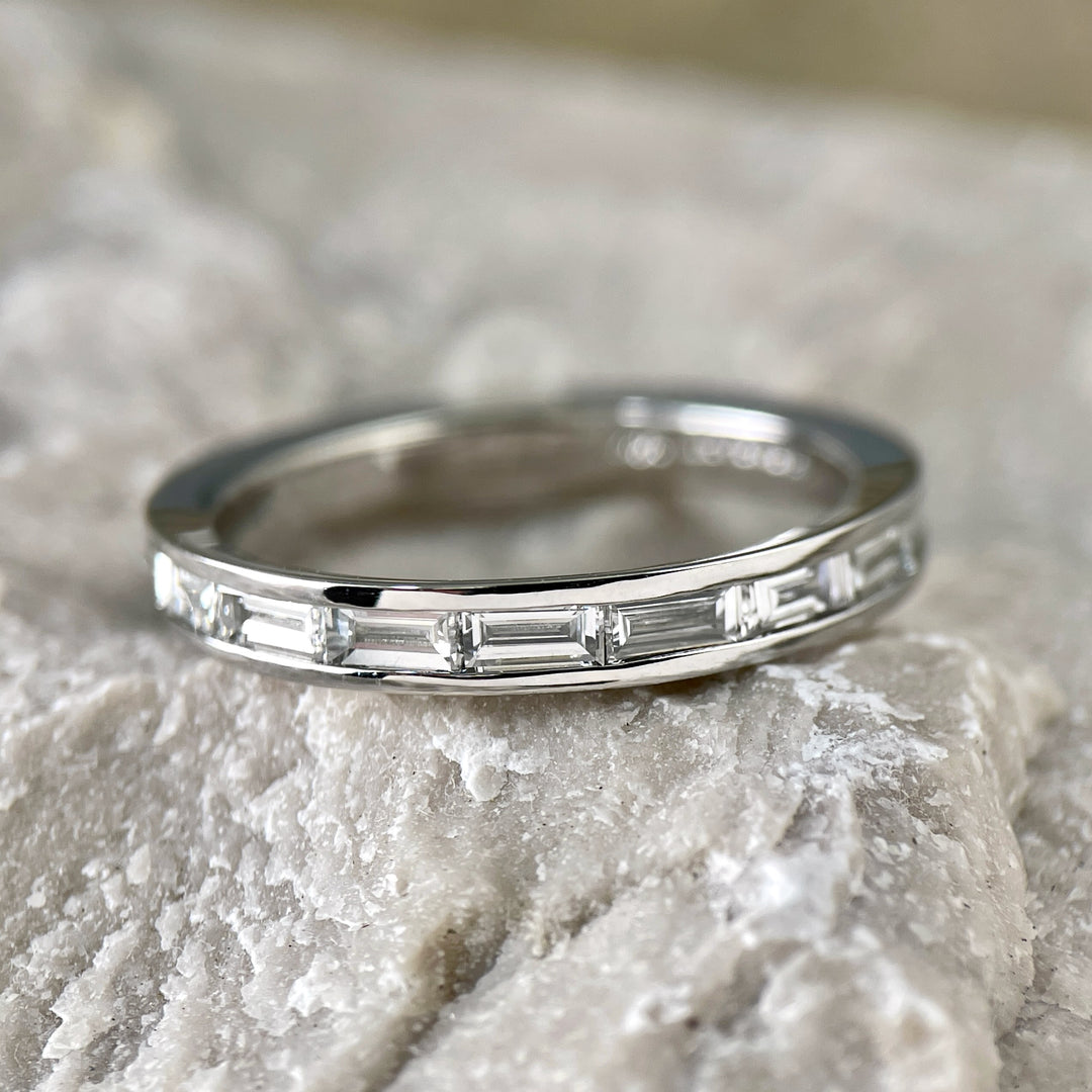 Baguette Diamond Band in White Gold - R740B