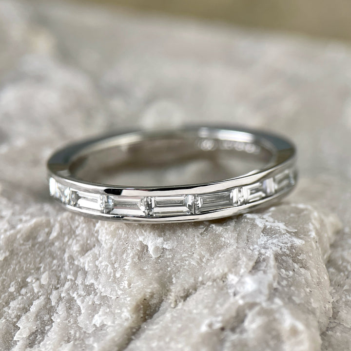 Baguette Diamond Band in White Gold - R740B