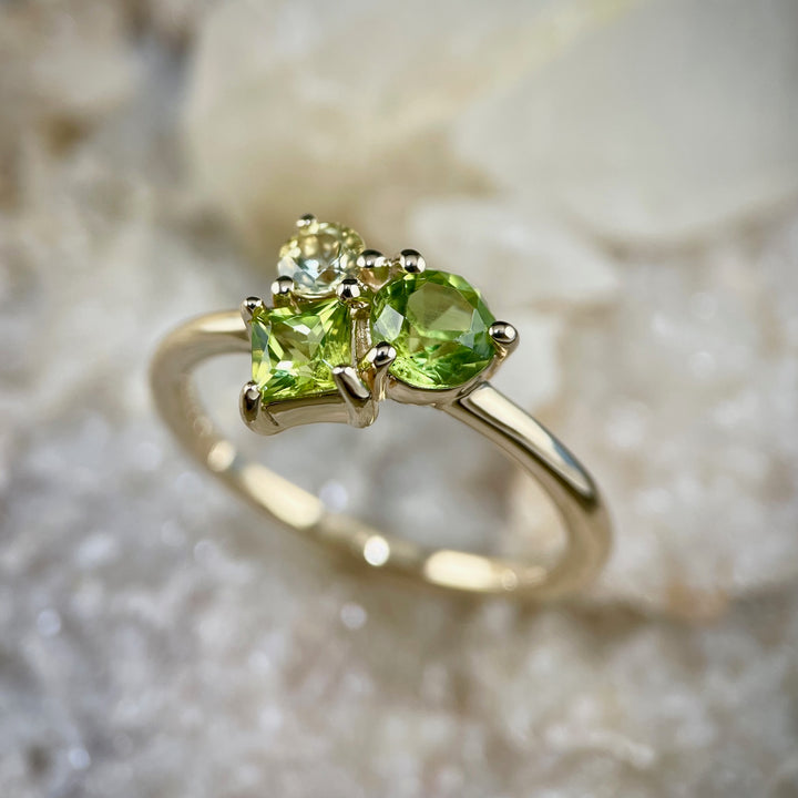 Peridot Cluster Ring