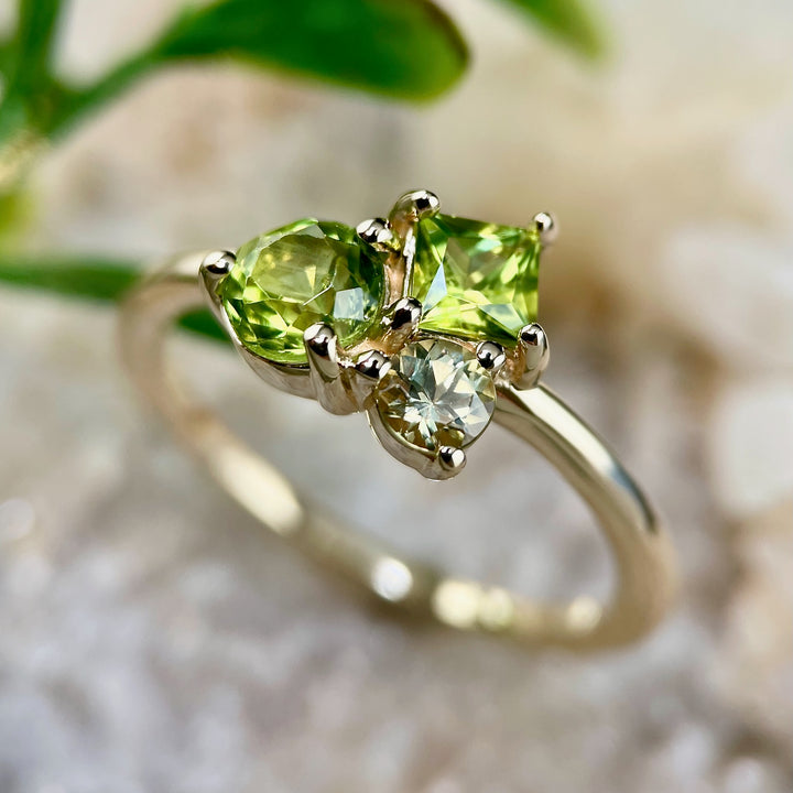 Peridot Cluster Ring