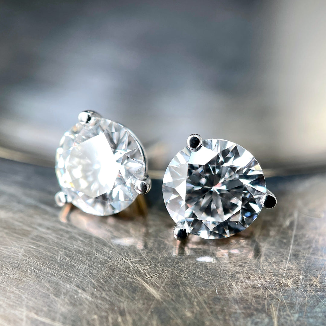 Lab Grown Diamond Martini Stud Earrings