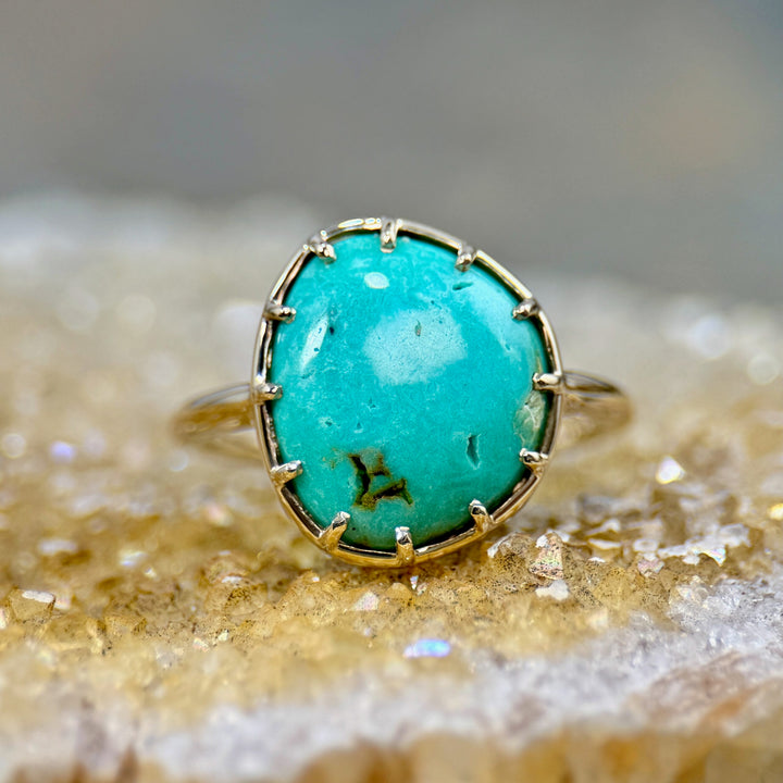 Georgian Style Turquoise Solitaire