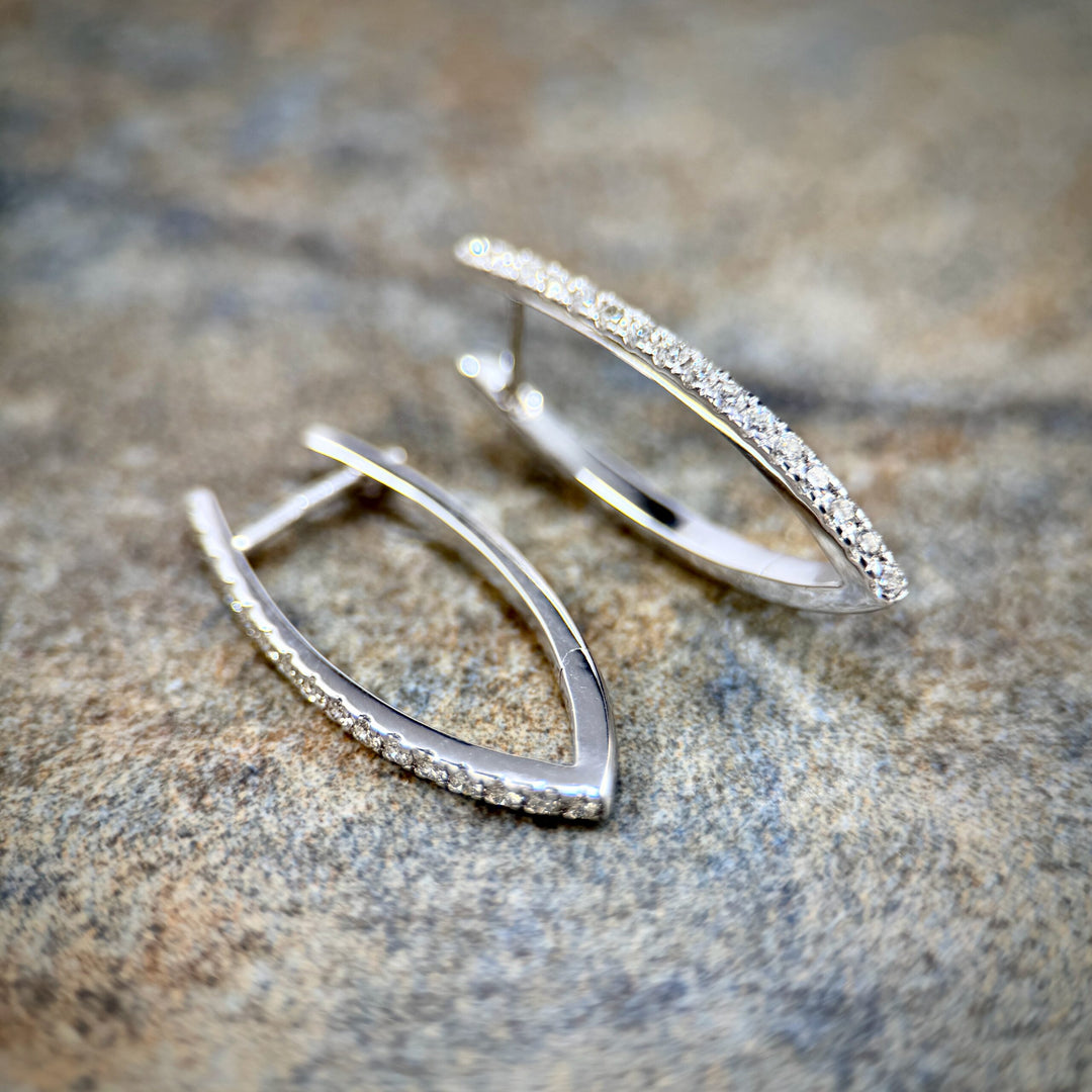 White Gold Diamond Earrings
