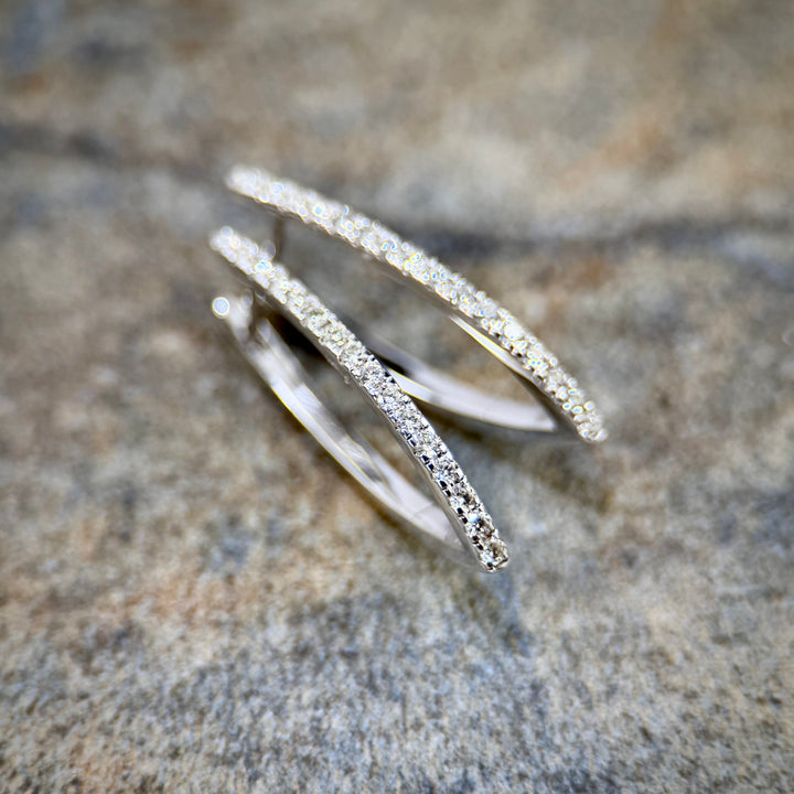 White Gold Diamond Earrings