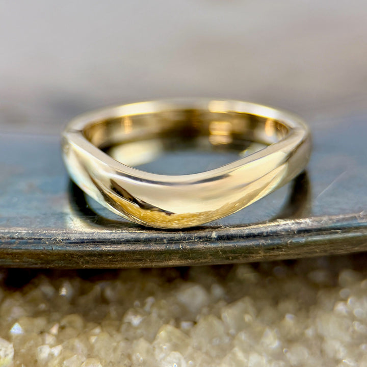 Curved Yellow Gold Band
