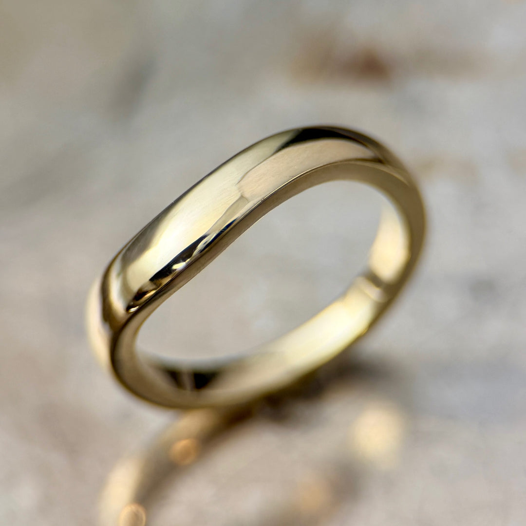 Curved Yellow Gold Band