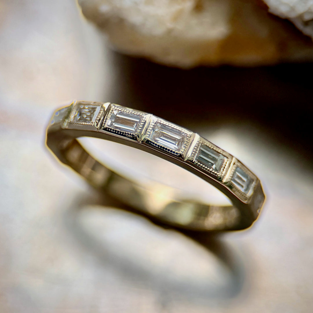 Lab Grown Baguette Diamond Band R742B