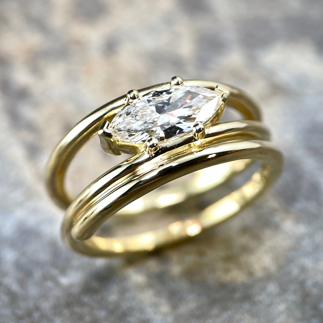 Marquise Diamond Wrap Ring-SOLD