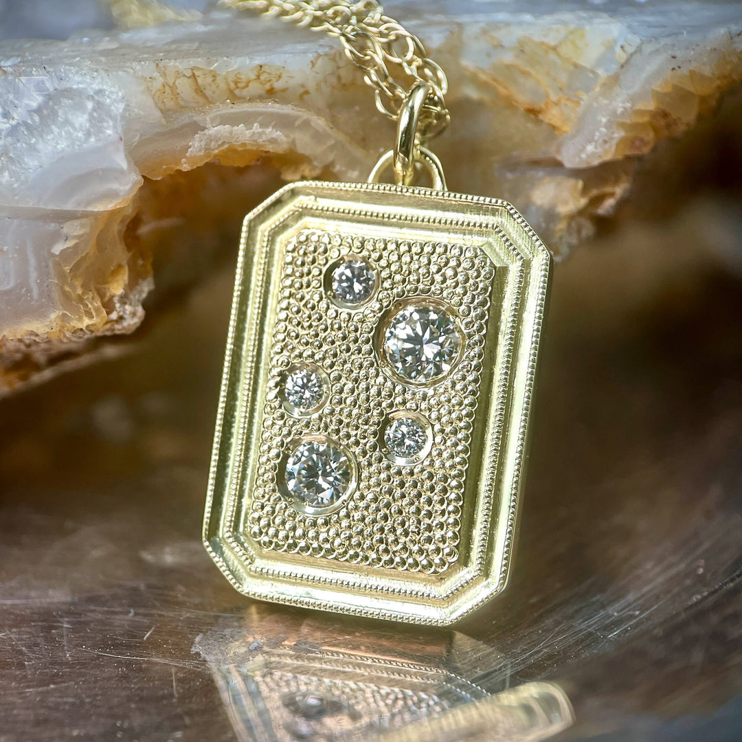 Diamond Tag Pendant P707 Custom - SOLD