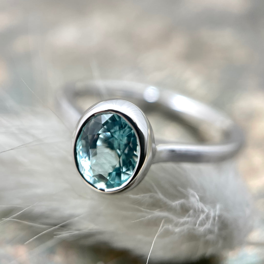 Oval Tourmaline Bezel Ring