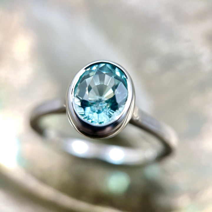 Oval Tourmaline Bezel Ring