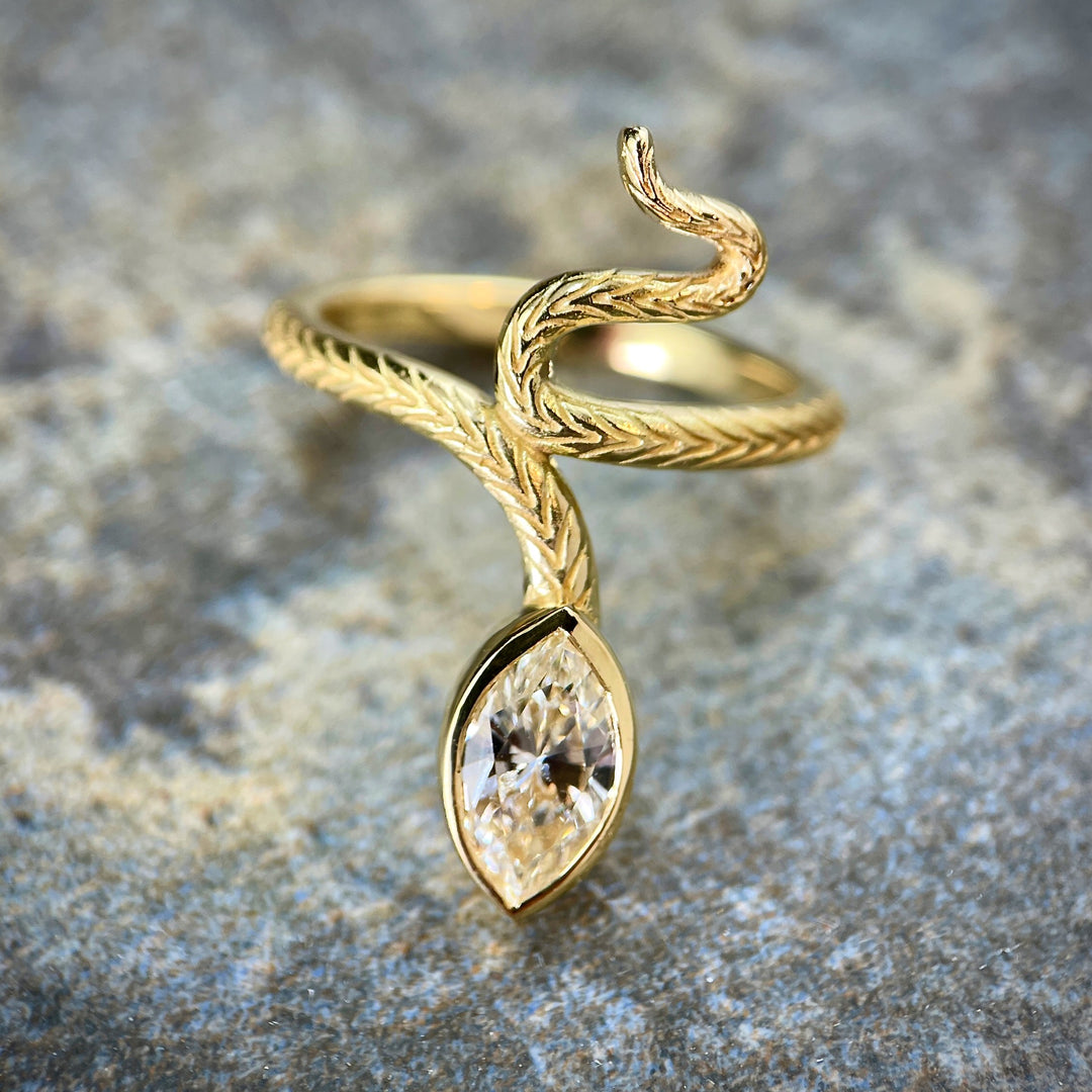 Marquise Diamond Snake Ring- SOLD