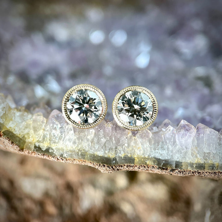 Lab Grown Diamond Martini Stud Earrings- Made To Order