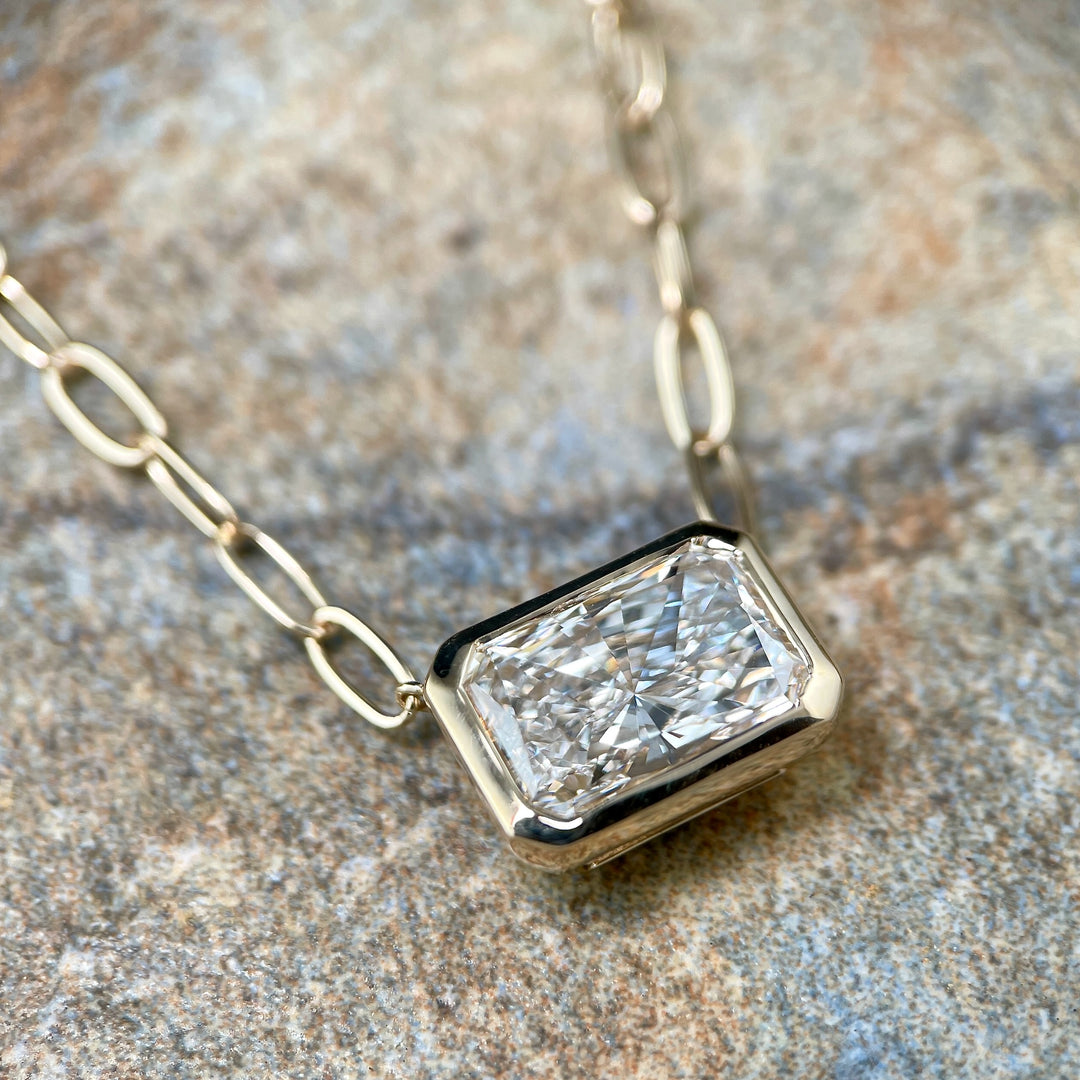Lab Grown Radiant Diamond Pendant- SOLD