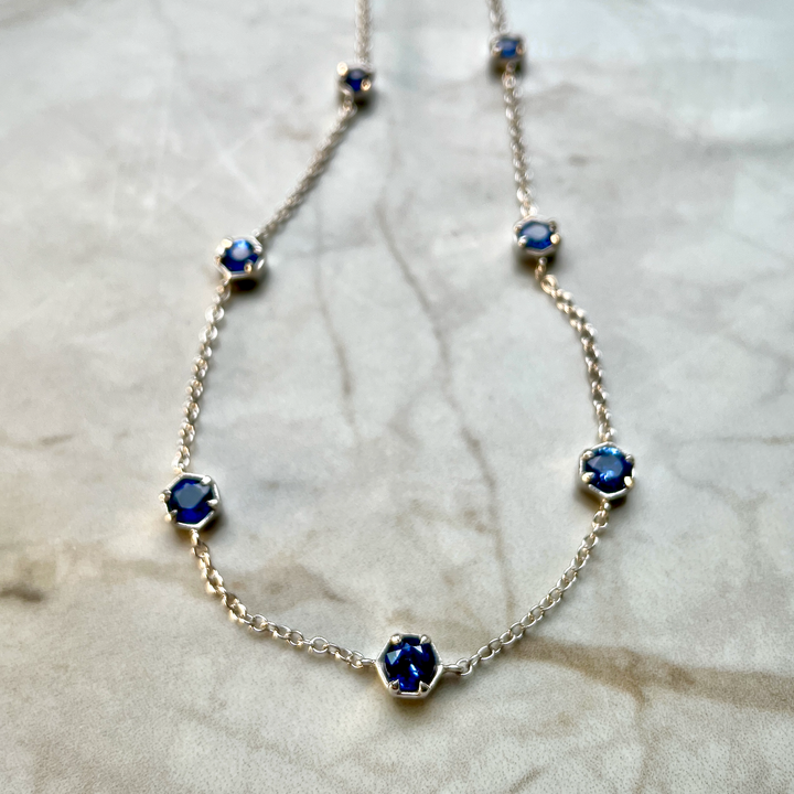 Sapphire-by-the-Yard Necklace: Custom DBY