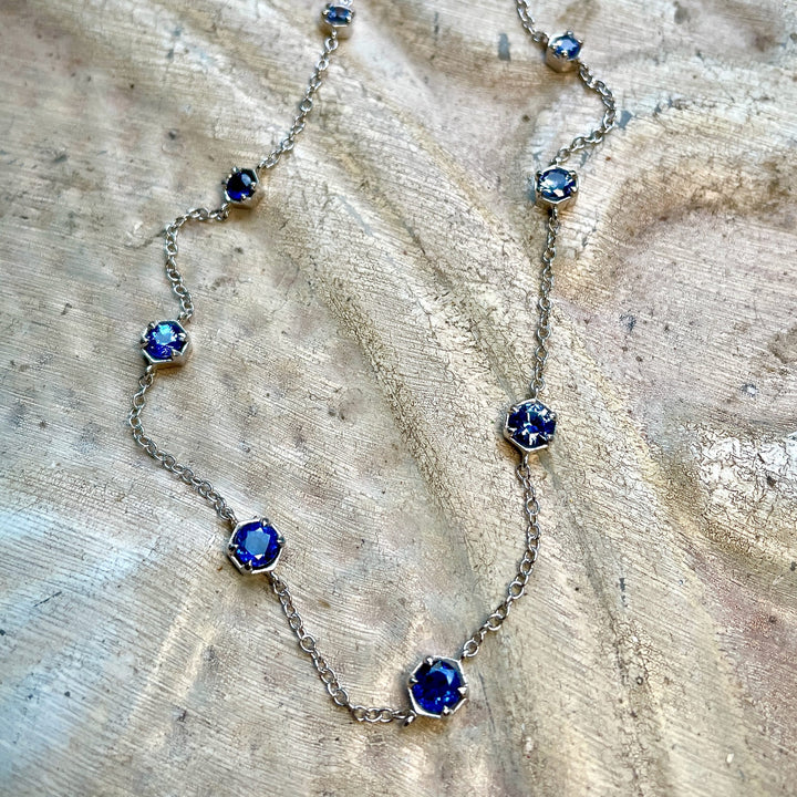 Sapphire-by-the-Yard Necklace: Custom DBY