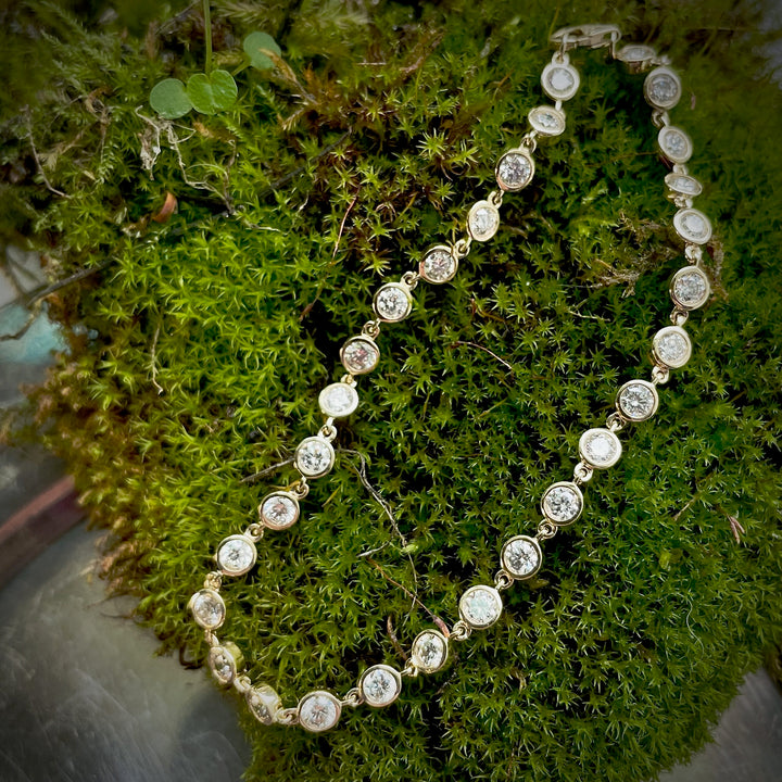 Diamond Bezel Bracelet in Yellow Gold- Made to Order