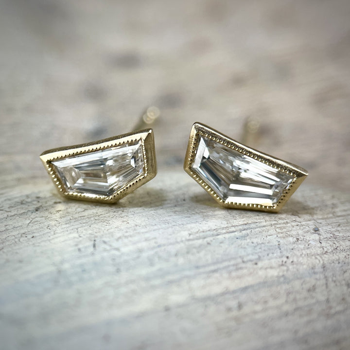 Cadillac Cut Lab Grown Diamond Stud Earrings- SOLD