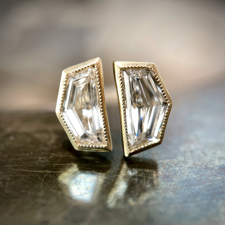 Cadillac Cut Lab Grown Diamond Stud Earrings- SOLD