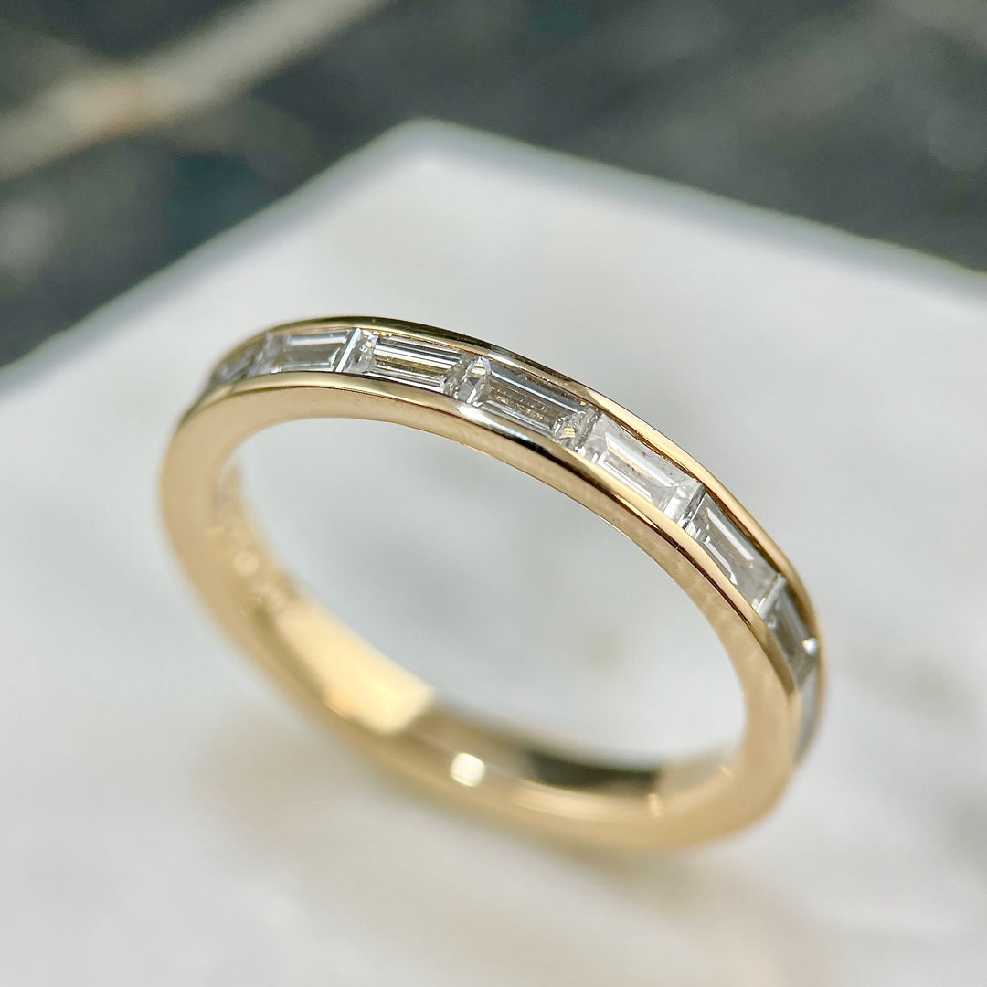 Yellow Gold Baguette Diamond Band R 740B