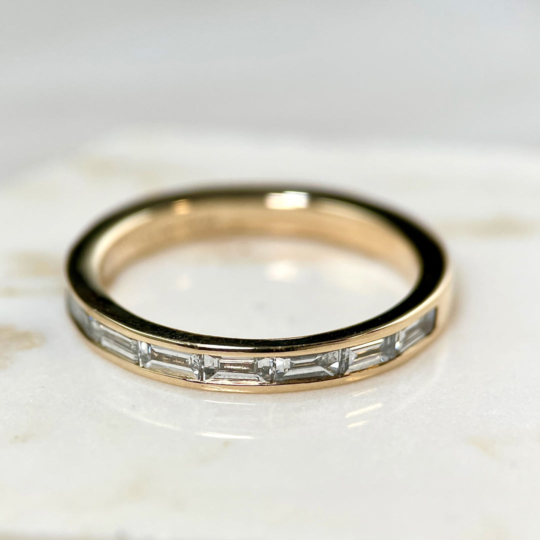 Yellow Gold Baguette Diamond Band R 740B