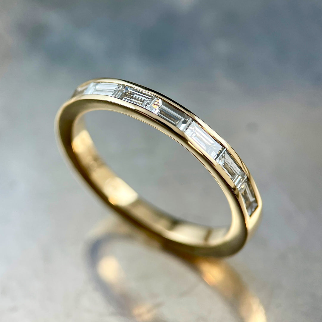 Yellow Gold Baguette Diamond Band R 740B