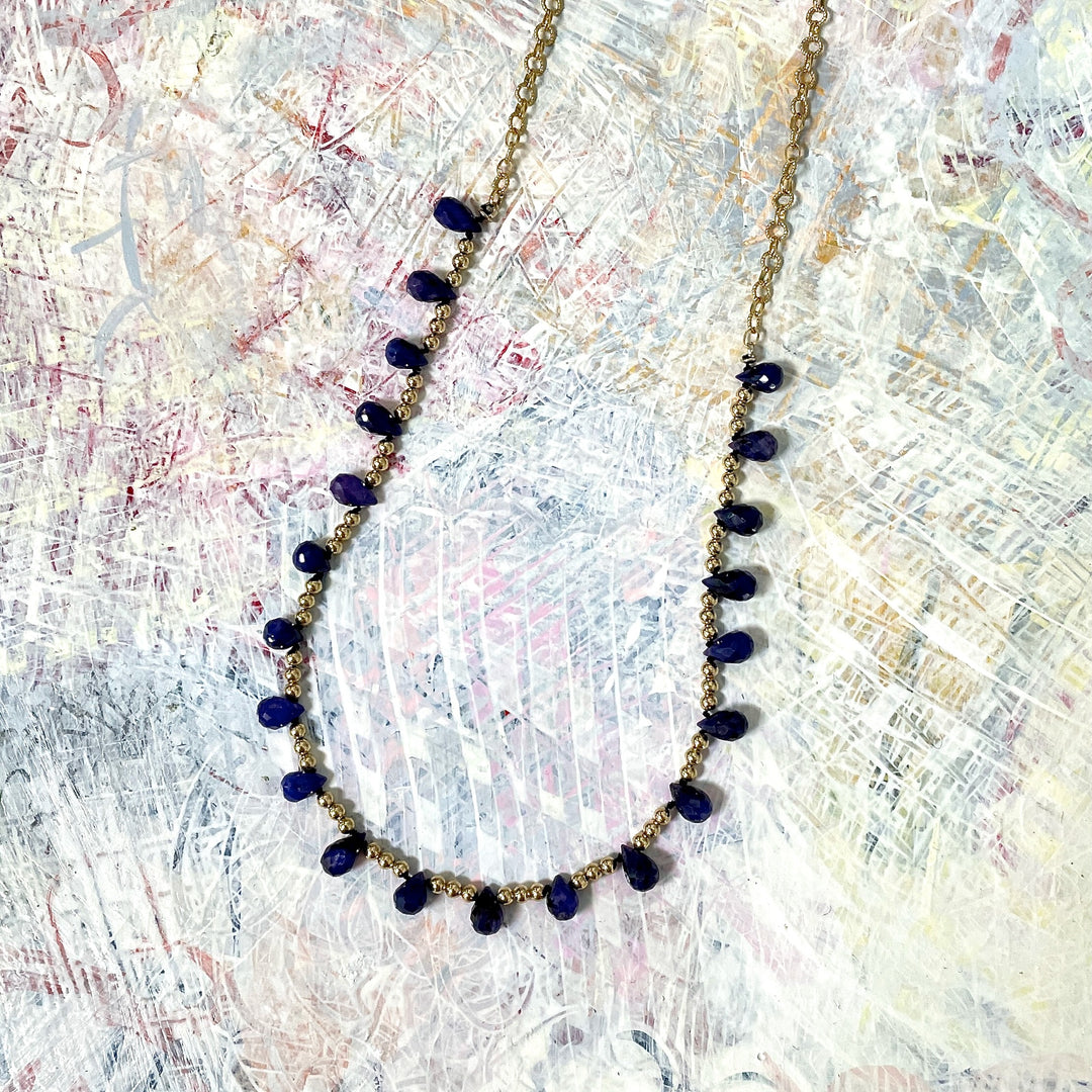 Sapphire Briolette Necklace