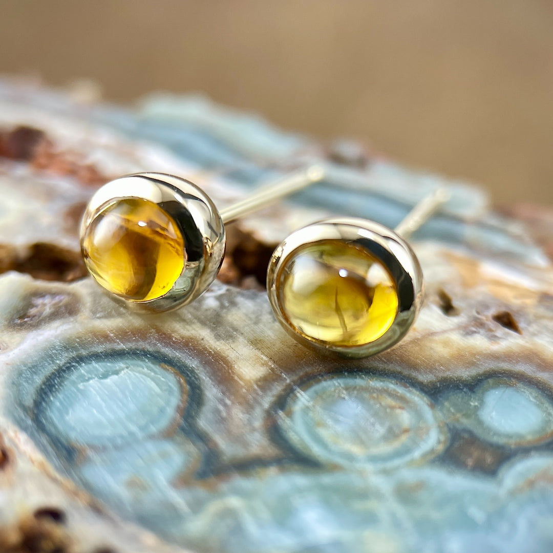 Citrine Stud Earrings