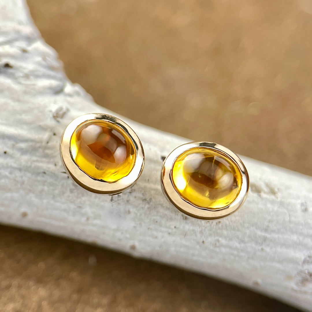 Citrine Stud Earrings